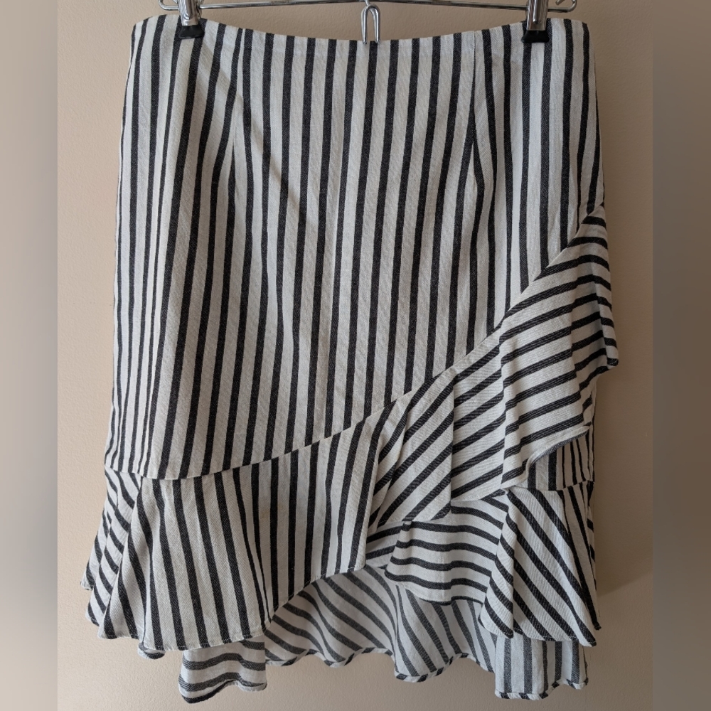 Striped Black and White Women's Skirt